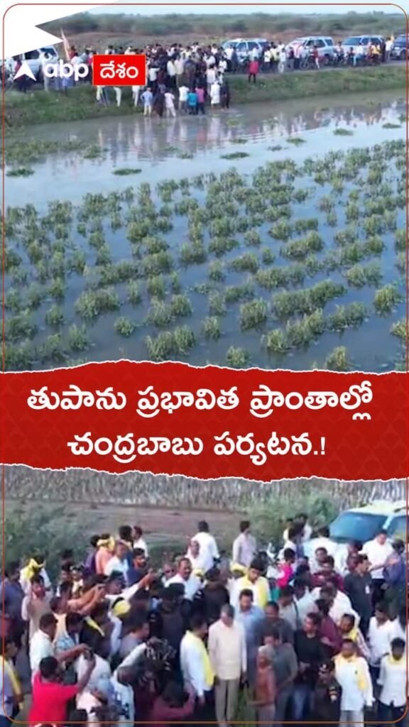 Chandrababu's visit to the cyclone-affected areas!