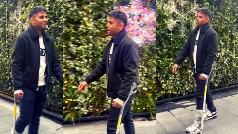 Surya Kumar Yadav: 'Oh Surya bhai'.. 'Mr 360' walking with the help of a walking stick... viral video